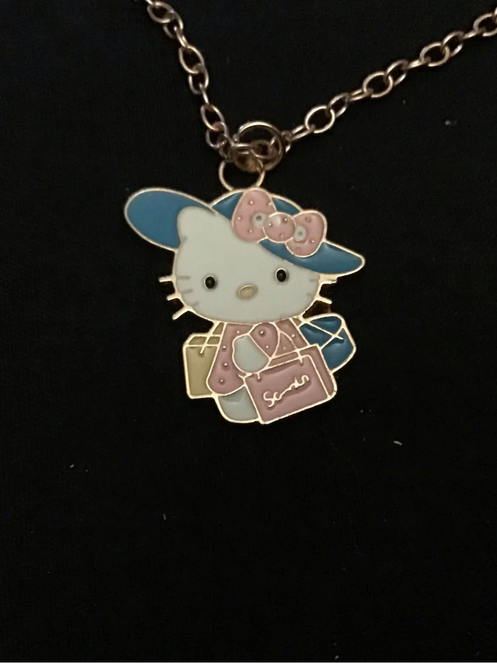 Sanrio Hello Kitty Pink & Blue Travel Pendant Necklace - Kids Accessories